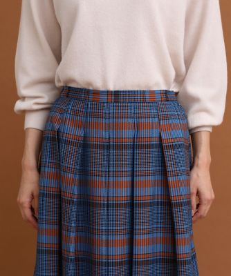 ボックスタックフレアチェックスカート（１０３４１５２０２８）