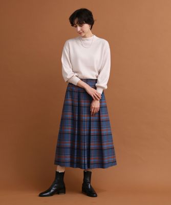 ボックスタックフレアチェックスカート（１０３４１５２０２８）