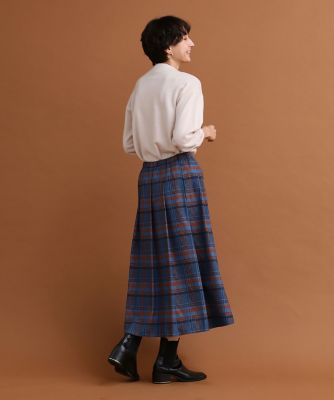 ボックスタックフレアチェックスカート（１０３４１５２０２８）