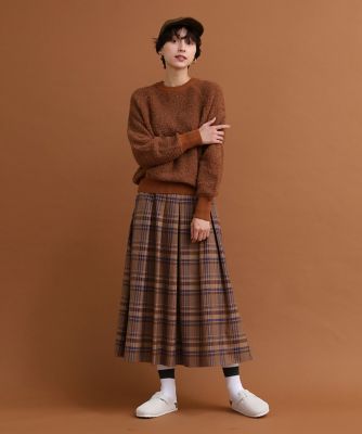 ボックスタックフレアチェックスカート（１０３４１５２０２８）