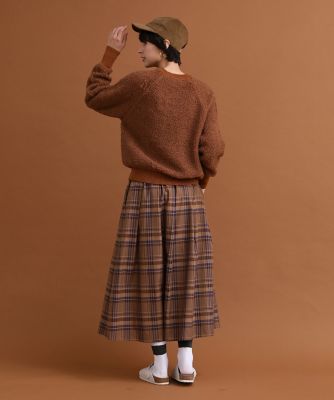 ボックスタックフレアチェックスカート（１０３４１５２０２８）