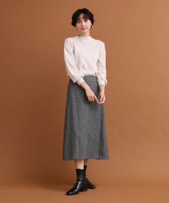 メランジツイルフレアスカート（１０３４１５２０４０）