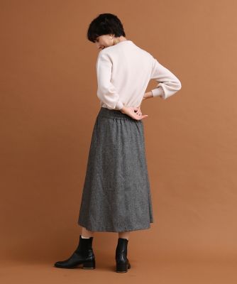メランジツイルフレアスカート（１０３４１５２０４０）