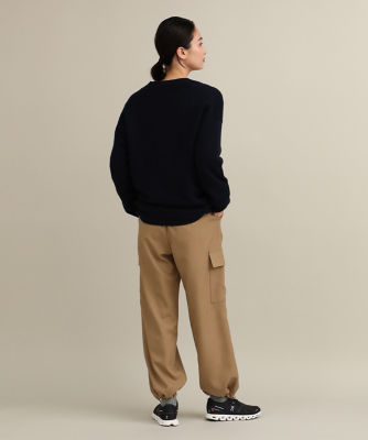 IKIJI ベージュ ウールカシミヤカーゴパンツ Lサイズ IKIJI ベージュ