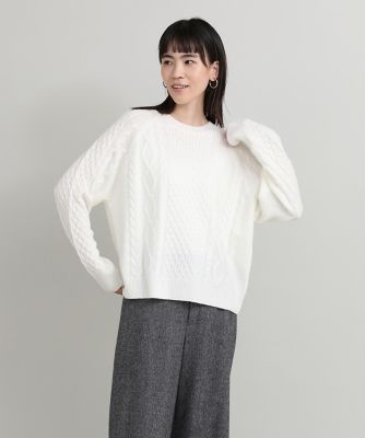 ＜I.T.’S. INTERNATIONAL（Women）＞ラムウールミックスケーブルニット（１０３４１７００４２）