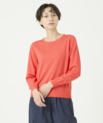 I.T.'S. INTERNATIONAL（Women）/イッツインターナショナル ウォッシャブルウールベーシッククルーネックニット《HARMONY》(1040170006) シュイロ トップス【三越伊勢丹/公式】