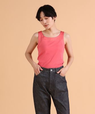 サテン切り替えタンクトップ《スビン綿ＭＩＸフライス》（１０４０１９０００８）