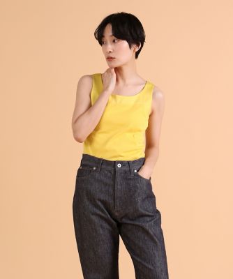 サテン切り替えタンクトップ《スビン綿ＭＩＸフライス》（１０４０１９０００８）
