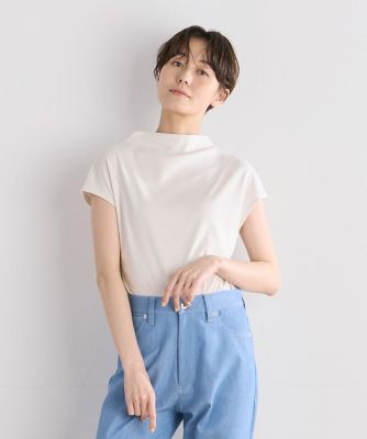 I.T.'S. INTERNATIONAL（Women）/イッツインターナショナル ボトルネックカットソー《スビン綿MIXフライス》(1040190009) グレー トップス【三越伊勢丹/公式】