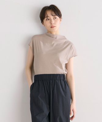 I.T.'S. INTERNATIONAL（Women）/イッツインターナショナル ボトルネックカットソー《スビン綿MIXフライス》(1040190009) モカチャ トップス【三越伊勢丹/公式】