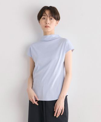 I.T.'S. INTERNATIONAL（Women）/イッツインターナショナル ボトルネックカットソー《スビン綿MIXフライス》(1040190009) サックス トップス【三越伊勢丹/公式】