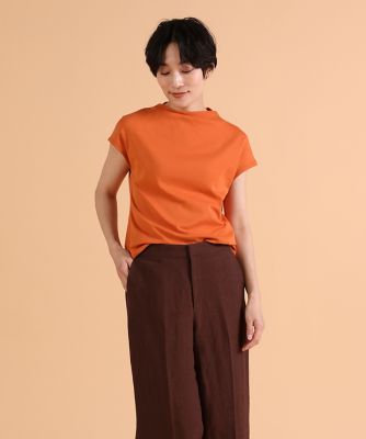 I.T.'S. INTERNATIONAL（Women）/イッツインターナショナル ボトルネックカットソー《スビン綿MIXフライス》(1040190009) オレンジ トップス【三越伊勢丹/公式】