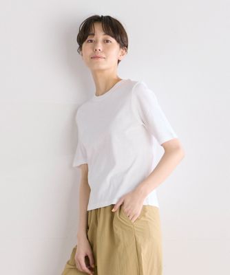 I.T.’S. INTERNATIONAL（Women）/イッツインターナショナル ベーシッククルーネックTシャツ《スビン綿MIXフライス》(1040190010)