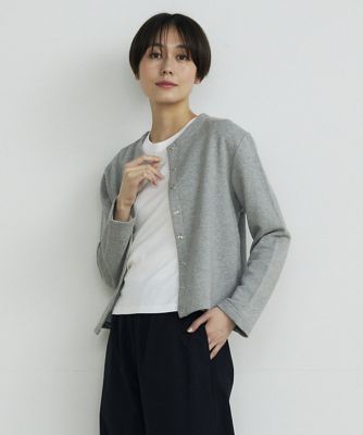 ＜I.T.’S. INTERNATIONAL（Women）＞裏毛クルーネックスナップカーディガン（１０４１１９８０３４）