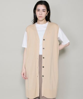 ＜I.T.’S. INTERNATIONAL（Women）＞ロングニットジレ（１０４２１７８０２８）
