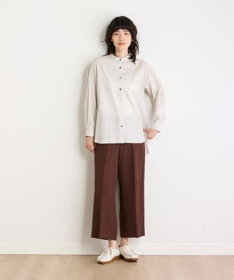 オーガニックコットンバンドカラーシャツ（１０４２１８１０３８）