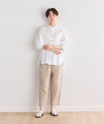 オーガニックコットンバンドカラーシャツ（１０４２１８１０３８）
