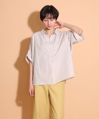 オーガニックコットンスキッパーストライプシャツ（１０４２１８２０５６）