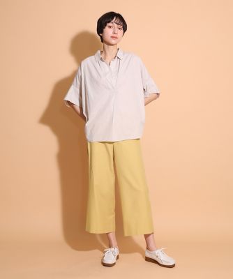 オーガニックコットンスキッパーストライプシャツ（１０４２１８２０５６）