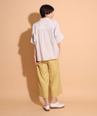オーガニックコットンスキッパーストライプシャツ（１０４２１８２０５６）