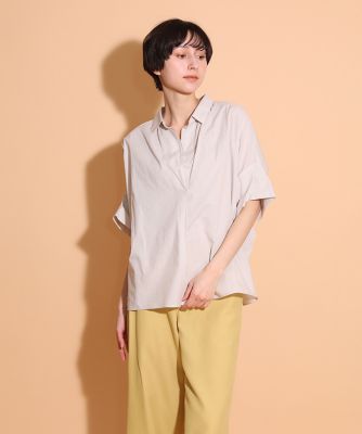 オーガニックコットンスキッパーストライプシャツ（１０４２１８２０５６）