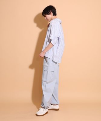 オーガニックコットンスキッパーストライプシャツ（１０４２１８２０５７）