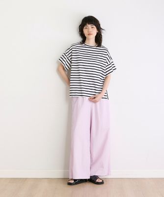 ボーダーデザインカットソー（１０４２１９００４６）