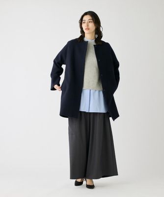 ノーカラーメルトンコート《Ｓｕｐｅｒ１１０’ｓ　Ｗｏｏｌ》（１０４４１１１０１２）