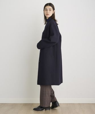 カラーレスロングメルトンコート《Ｓｕｐｅｒ１１０’ｓ　Ｗｏｏｌ》（１０４４１１１０１３）