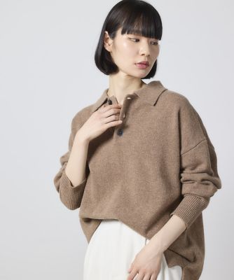 《ユニセックス》ポロ衿ニットプルオーバー（１０４４１７００３６）