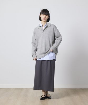 《ユニセックス》ポロ衿ニットプルオーバー（１０４４１７００３６）