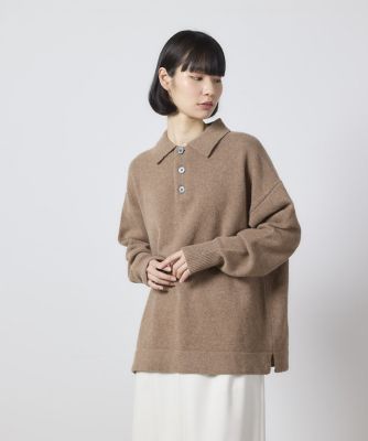 《ユニセックス》ポロ衿ニットプルオーバー（１０４４１７００３６）