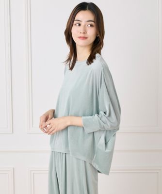 ＜I.T.’S. INTERNATIONAL（Women）＞《コラボＳＴＯＲＹ》ツヤドレープライトベロアトップス（１０４４１９００４７）