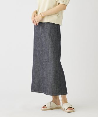 ポケットワークストレートスカート《ＳＵＶＩＮ　ＤＥＮＩＭ》（１０５０１５２０２１）