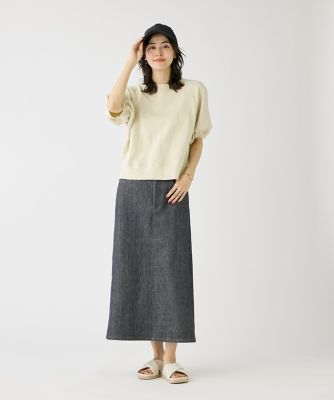 ポケットワークストレートスカート《ＳＵＶＩＮ　ＤＥＮＩＭ》（１０５０１５２０２１）