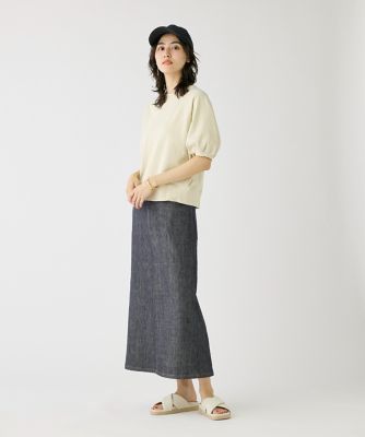 ポケットワークストレートスカート《ＳＵＶＩＮ　ＤＥＮＩＭ》（１０５０１５２０２１）