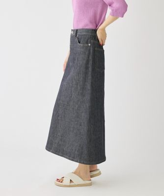ポケットワークストレートスカート《ＳＵＶＩＮ　ＤＥＮＩＭ》（１０５０１５２０２１）