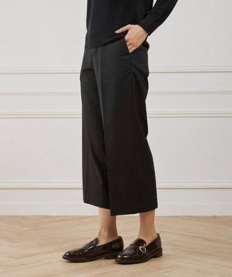 I.T.'S. INTERNATIONAL（Women）/イッツインターナショナル ワイドクロップトパンツ《TRサキソニー裏起毛》(1050161002) 10クロ パンツ・ズボン【三越伊勢丹/公式】