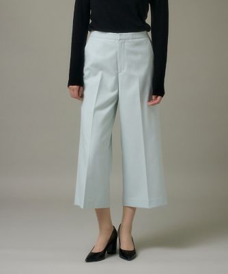 I.T.'S. INTERNATIONAL（Women）/イッツインターナショナル ワイドクロップトパンツ《TRサキソニー裏起毛》(1050161002) 54ライトグリーン パンツ・ズボン【三越伊勢丹/公式】