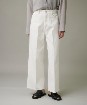ズボン　ホワイト　36 新品 ホワイトデニムワイドパンツ（1050161014） | I.T.'S