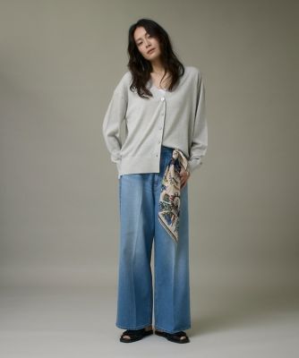 【新品タグ付き‼️】ワイドデニムパンツ　ワイドイージーパンツ　ウエストゴム　薄手 デニムワイドパンツ（1050161016） | I.T.'S