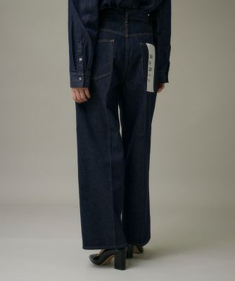 estudio niksen ダークデニム ワイドパンツ estudio niksen ダークデニム ワイドパンツ ダークインディゴ
