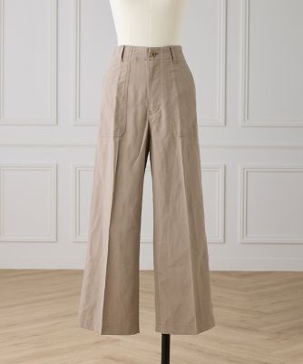 I.T.'S. INTERNATIONAL（Women）/イッツインターナショナル ベイカーワイドパンツ(1050161089) 43チャイロ パンツ・ズボン【三越伊勢丹/公式】