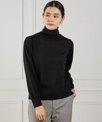 I.T.'S. INTERNATIONAL（Women）/イッツインターナショナル ウォッシャブルウールベーシックタートルネックニット《HARMONY》(1050170007) 10クロ トップス【三越伊勢丹/公式】