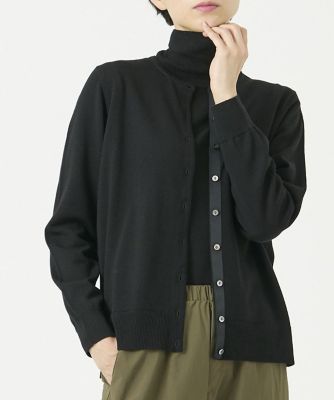 I.T.'S. INTERNATIONAL（Women）/イッツインターナショナル ウォッシャブルウールクルーネックカーディガン《HARMONY》(1050178005) 10クロ トップス【三越伊勢丹/公式】