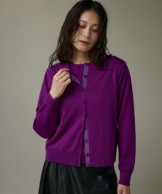 パープル系 9号（M） レディースのカーディガン | 三越伊勢丹