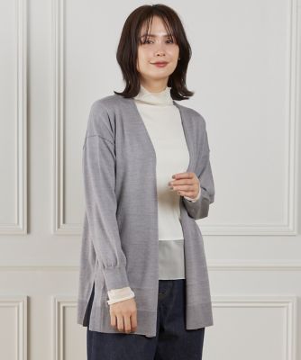 ＜I.T.’S. INTERNATIONAL（Women）＞ウォッシャブルウール着流しロングカーディガン《ＨＡＲＭＯＮＹ》（１０５０１７８００８）