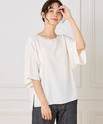 ＜I.T.’S. INTERNATIONAL（Women）＞リブ衿Ｔブラウス（１０５０１８２０７６）