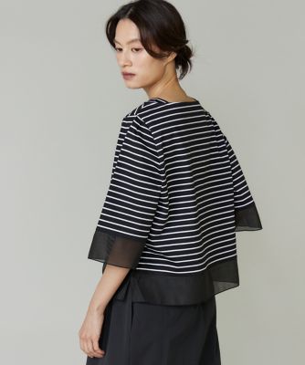 I.T.'S. INTERNATIONAL（Women）/イッツインターナショナル シアー切替えプルオーバー(1050190028) 10クロ トップス【三越伊勢丹/公式】