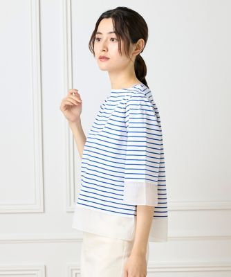 I.T.'S. INTERNATIONAL（Women）/イッツインターナショナル シアー切替えプルオーバー(1050190028) 61アオ トップス【三越伊勢丹/公式】